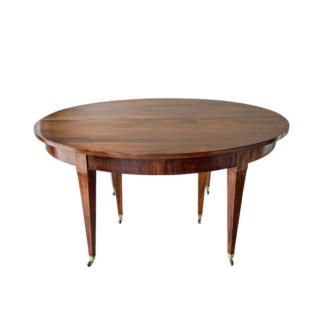 Early 19th Century Large Scale 19th Century French Restauration Walnut Extension Dining Table With Five Leaves and Additional Support Legs For Sale - Image 5 of 13
