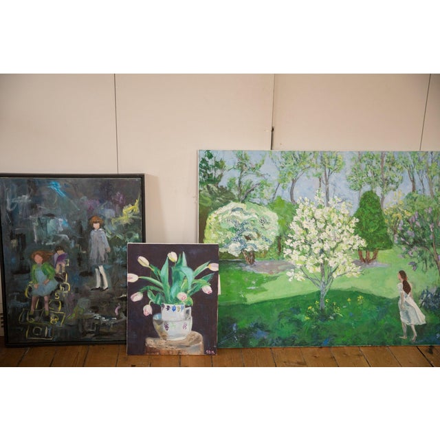 Textile Grace B. Keogh Painting "Spring Awakening" For Sale - Image 7 of 7