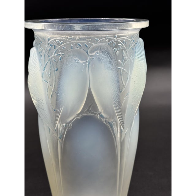 Glass Ceylan Vase in Opalescent Glass by R. Lalique, 1924 For Sale - Image 7 of 12