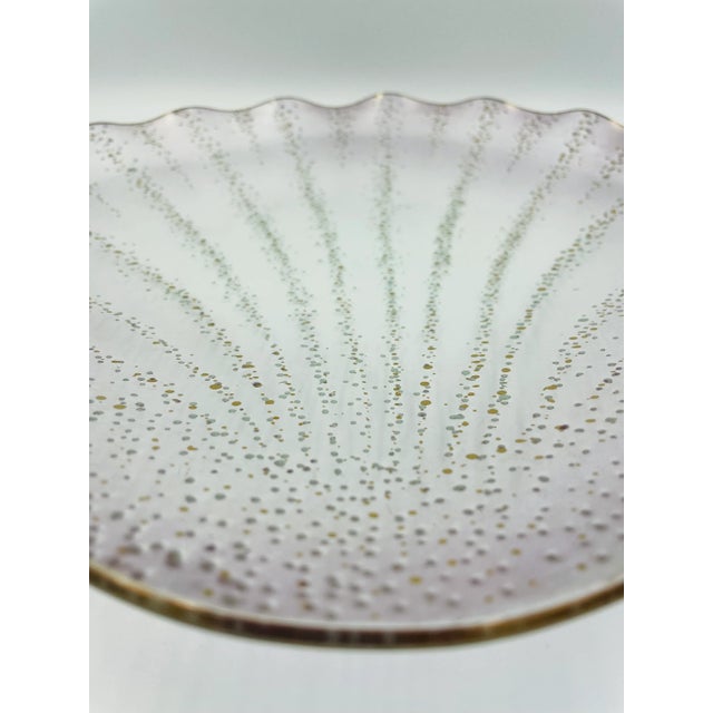 Glass Vintage Mid-Century Translucent Sea Shell-Platter For Sale - Image 7 of 11