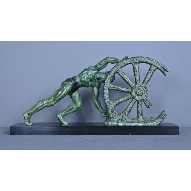 Art Deco Allegory of Strength, 1940, Bronze For Sale - Image 14 of 16