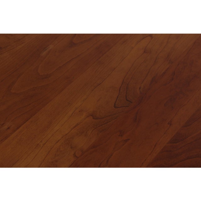 Stickley Round Cherry Pedestal Occasional Lamp Table For Sale In Philadelphia - Image 6 of 13
