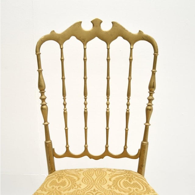 Vintage Italian Chiavari Dining Chairs in Brass, 1950, Set of 2 For Sale - Image 6 of 9