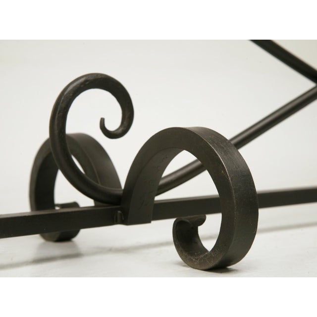Steel & Brass Fireplace Screen Without Mesh For Sale - Image 9 of 10