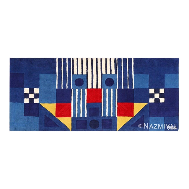 Nazmiyal Collection Vintage Mid-Century Modern Art Rug by George Earl Ortman For Sale