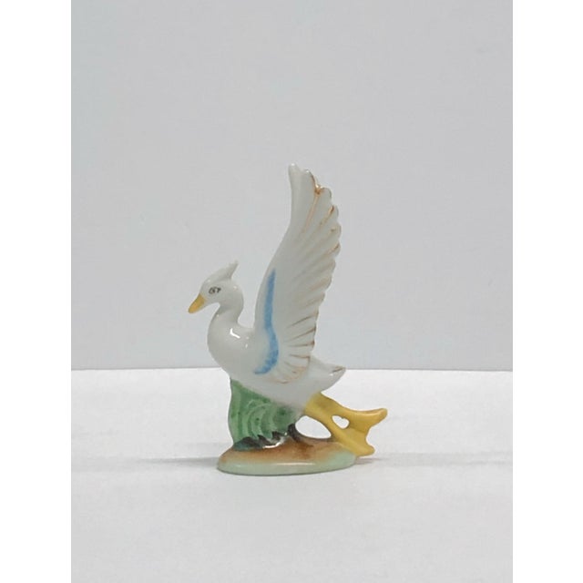 1940s Vintage 1940s Japanese Porcelain White Heron Figurine For Sale - Image 5 of 5