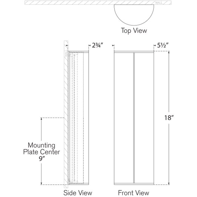 Metal Barbara Barry for Visual Comfort Signature Phinn 18" Linear Bath Sconce in Modern Iron with White Glass For Sale - Image 7 of 9