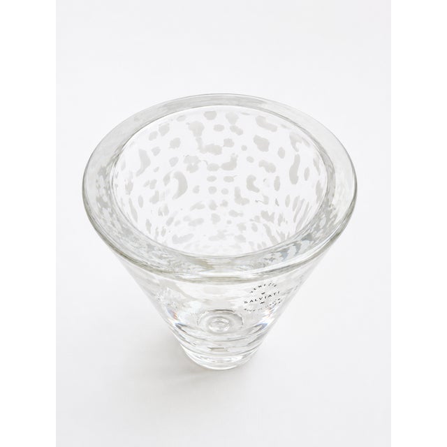 White Vintage Murano Glass Reversible Candleholder by Salviati, 1990s For Sale - Image 8 of 10