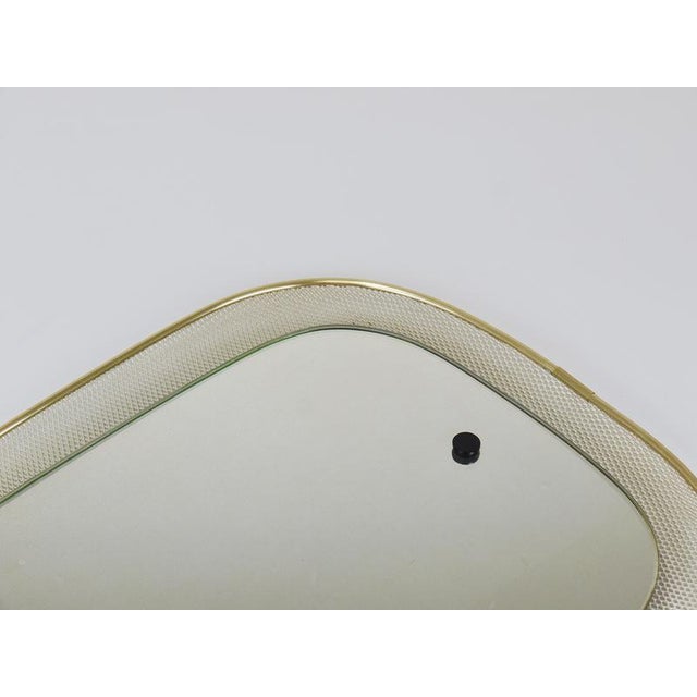 Mid-Century Wall Mirror in Rigitulle Metal & Brass by Vereinigte Werkstätten for Kunst, Germany, 1950s For Sale - Image 14 of 18