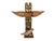 Tlinget Totem Pole Pacific Northwest Eagle Bear w Fish Hand Carved Cedar 17.75" The Tlingit are an American Indian group...