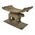 Mid Century African Ashanti Carved Wood Animal Stool For Sale