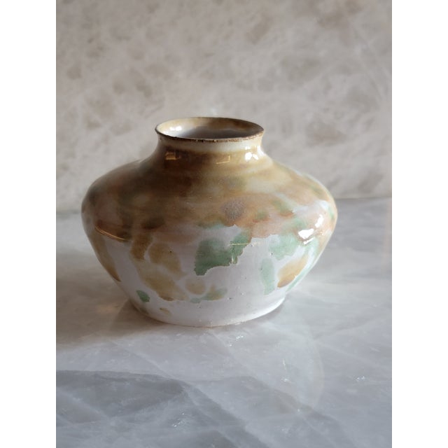 Watercolor Glazed Ceramic Vase One-of-Kind by Ava Ceramics For Sale In New York - Image 6 of 11