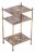French Three-Tier Brass and Glass End Table, C. 1950 For Sale