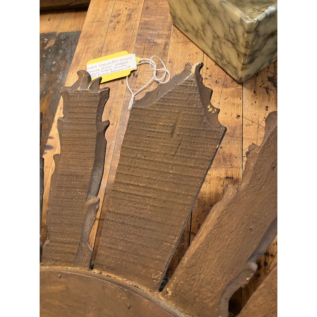 Italian Carved Giltwood Sunburst Convex Mirror For Sale - Image 13 of 16