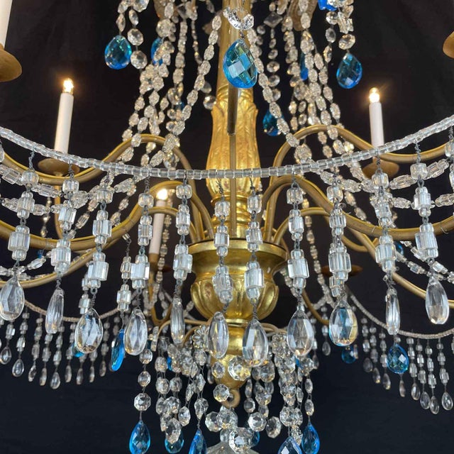 Empire Genoese Golden Twelve-Light Chandelier For Sale - Image 14 of 16