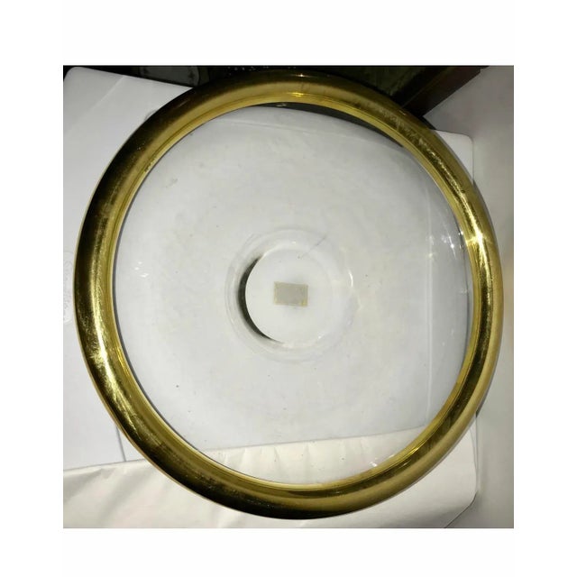 New Vintage Large Italian Glass Bowl Lavorazione Artigiana A Mano 11 3/4” circumference 2” tall Base is 3” circumference...