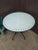 Contemporary White Round Iron Table With Mosaic Artwork For Sale - Image 6 of 8