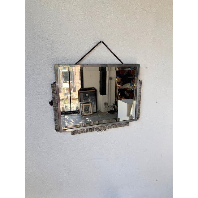 Art Deco Silver-Plated Metal Mirror, 1930s For Sale - Image 6 of 18