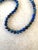 Contemporary Lapis Beaded Necklace With Gold Tone Adjustable Glass For Sale - Image 3 of 3