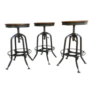 Restoration Hardware Toledo Stools - Set of 3 For Sale