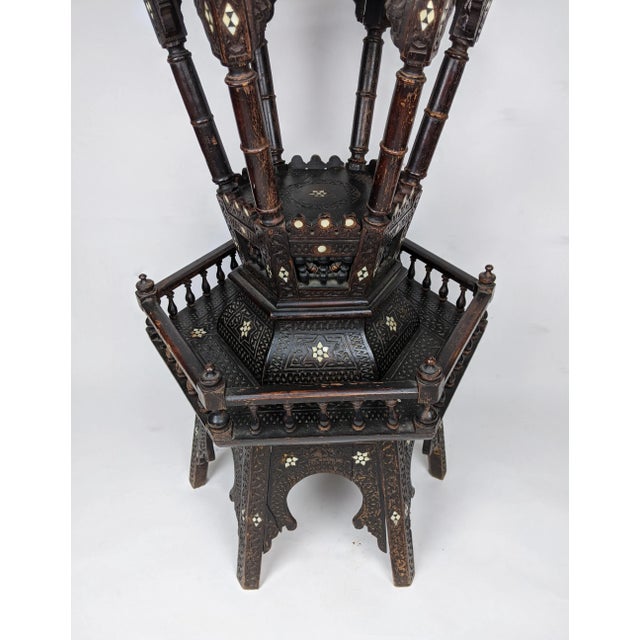 Mid 19th Century 19th Century Syrian Side Table with Mother-Of-Pearl For Sale - Image 5 of 7