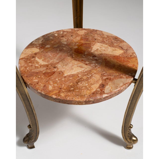 1900-1909 France Deep Ebony Black Marble-Top Gueridon Table For Sale - Image 10 of 11