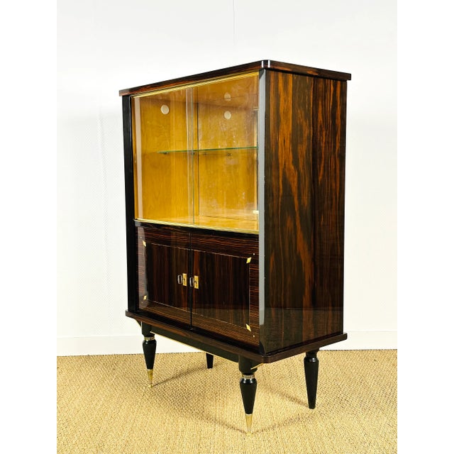 Art Deco Display Case in Macassar Ebony, 1940 For Sale - Image 4 of 11