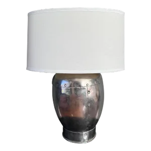 Mid 20th Century Modern Riveted Metal Lamp