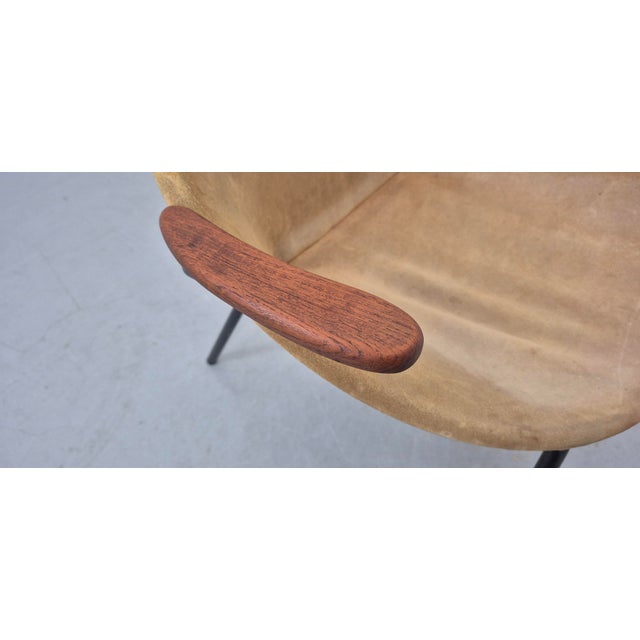 Sueded Balloon Chair by Hans Olsen for Lea Furniture, Denmark, 1950s For Sale - Image 12 of 18