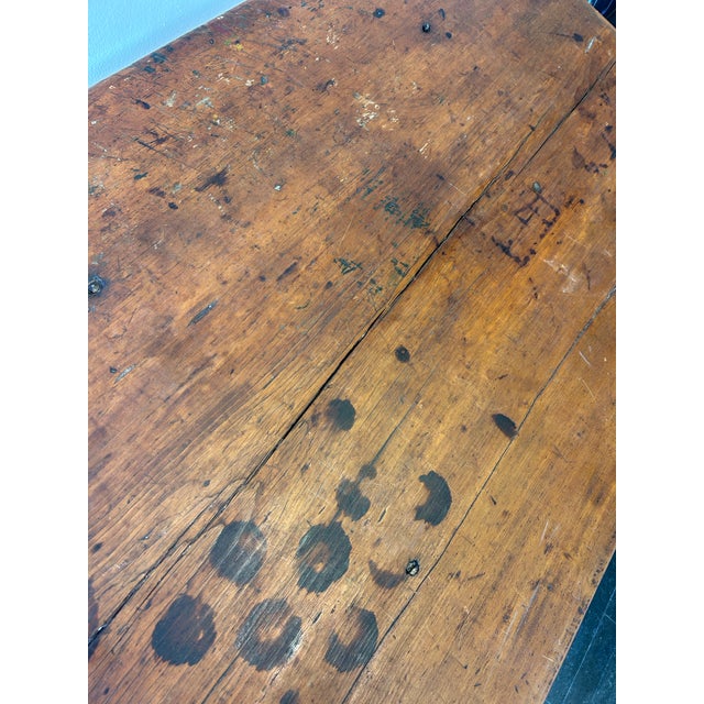 Wood Antique Wood Tavern Table With Patina For Sale - Image 7 of 7