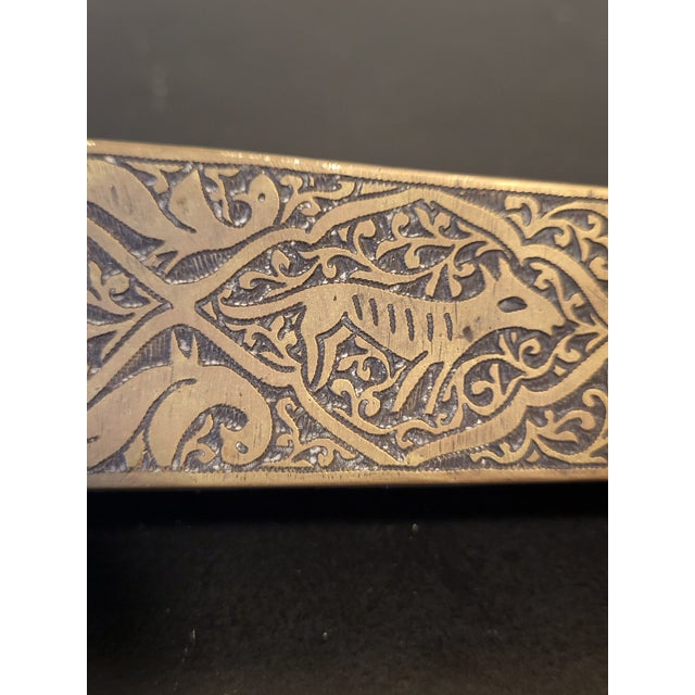 Antique Bronze Repousse IFilligree Pen & Ink Holder For Sale In San Francisco - Image 6 of 17