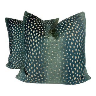 Thibaut "Gazelle" in Peacock 22" Pillows- For Sale