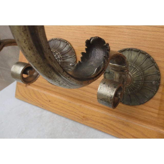 French Zinc Candle Sconces Beaux Arts Style Vintage 50s'-Apair of 2 For Sale In New York - Image 6 of 11