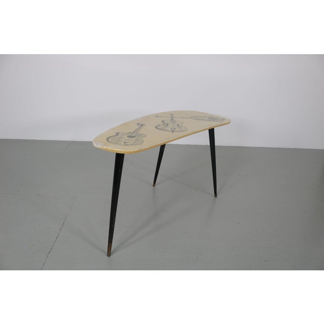 Authentic Italian Side Table with Charming Guitar Motif, 1950s For Sale - Image 13 of 18
