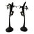 Vintage Figural Iron Palm Tree & Climbing Monkeys Candle Holder, a Pair For Sale