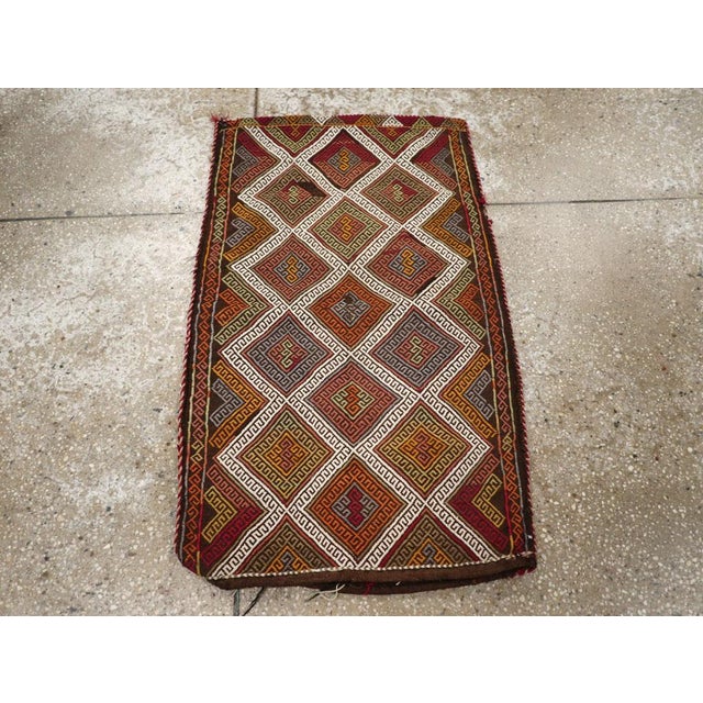 Antique Turkish Flatweave Kilim Pair of Pillowcases For Sale - Image 10 of 16