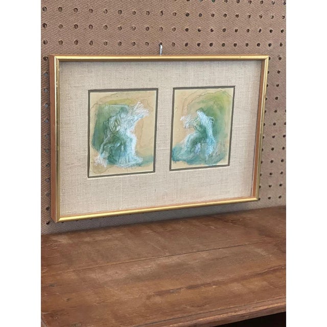 This framed abstract features two original works from the Musician Series by artist Lorraine Cohn. Each composition...