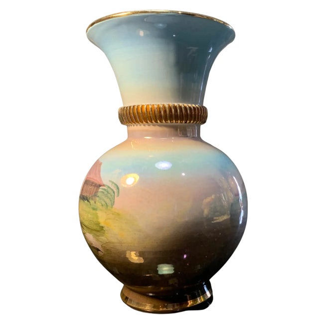 Late 20th Century Italian Porcelain Vase Lakeside House For Sale - Image 5 of 18