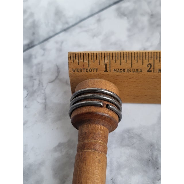 Copper Vintage Copper and Wood Candle Snuffer For Sale - Image 8 of 10