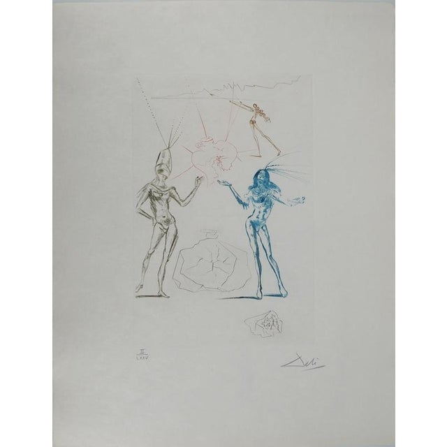 Salvador Dali, Nude, The Condemned Lovers, 1970, Engraving For Sale - Image 8 of 8