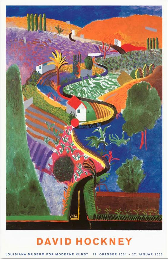 David Hockney Nichols Canyon Poster | Chairish
