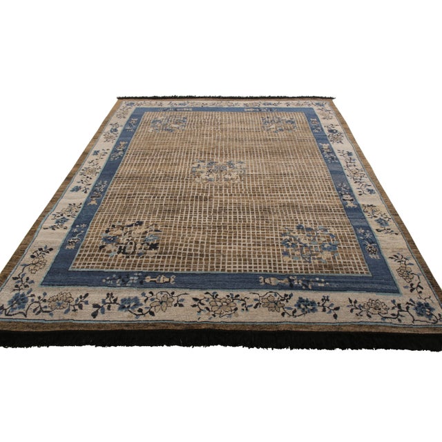 An 8x10 ode to celebrated Chinese Art Deco rug styles, from Rug & Kilim’s Burano Collection. Hand knotted in wool,...