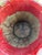 Late 20th Century Antique Nail Keg Cask Barrel Painted Red With Twisted Metal Wire Bands For Sale - Image 5 of 12