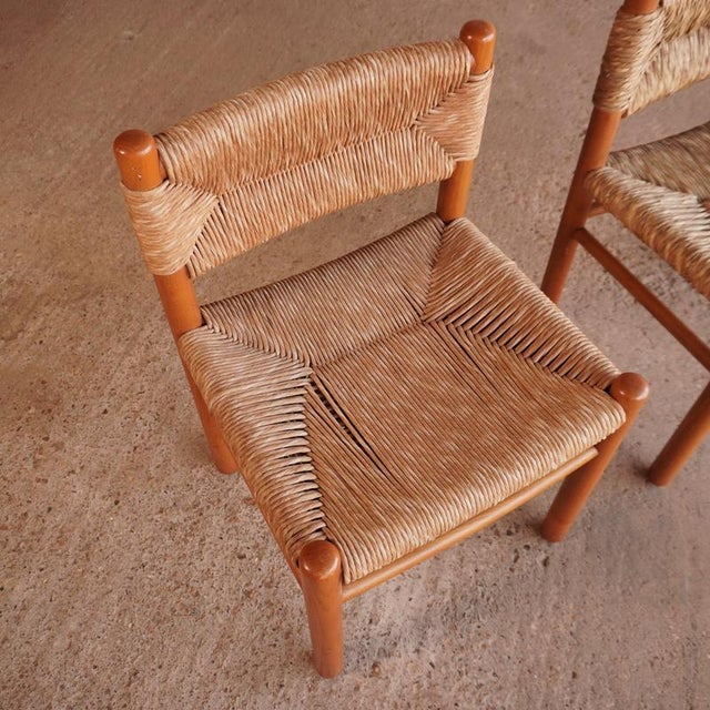 Italian Rush Dining Chairs, 1960s, Set of 2, in Good conditions.