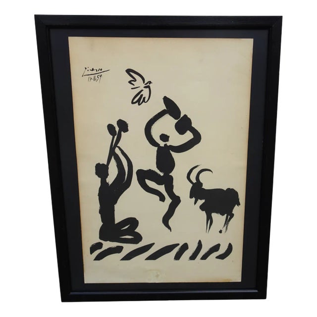 Pablo Picasso, The Flute Player, 1959, Original Lithograph For Sale