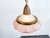 Etched and Pink Glass and Brass Pendant Light For Sale - Image 4 of 7