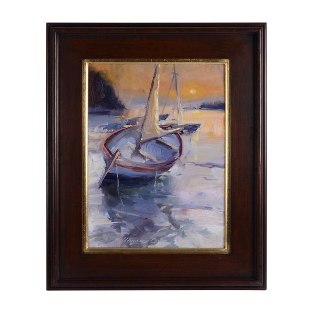 Howard Carr "Misty Morning" Oil Painting on Canvas For Sale - Image 6 of 6