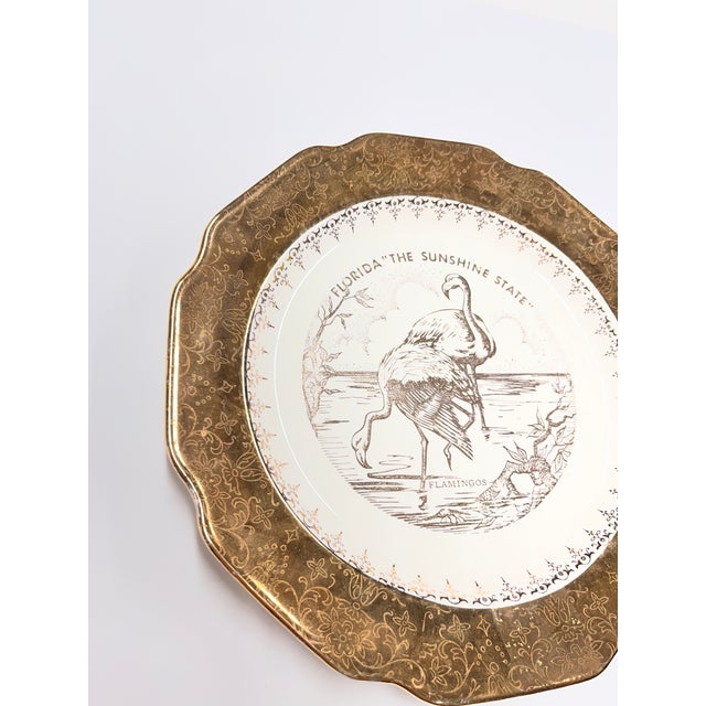 Mid-Century Florida Flamingo 22k Gold Plate For Sale - Image 4 of 8