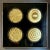 Gold Vintage Framed Gold and Black Hologram Art Piece For Sale - Image 8 of 8