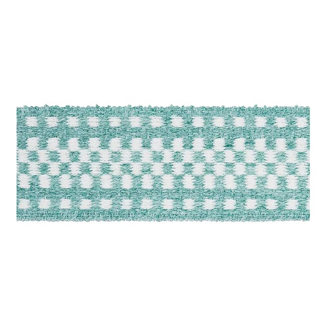 Sample - Schumacher Marta Tape Indoor/Outdoor in Aqua For Sale